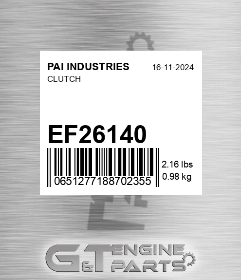 EF26140 Clutch for PAI INDUSTRIES