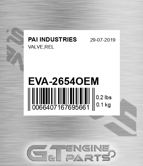 EVA-2654OEM Valve,rel