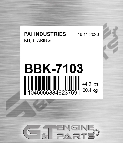 BBK-7103 Kit,bearing