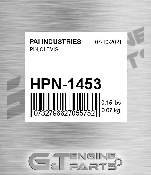 HPN-1453 Pin,clevis