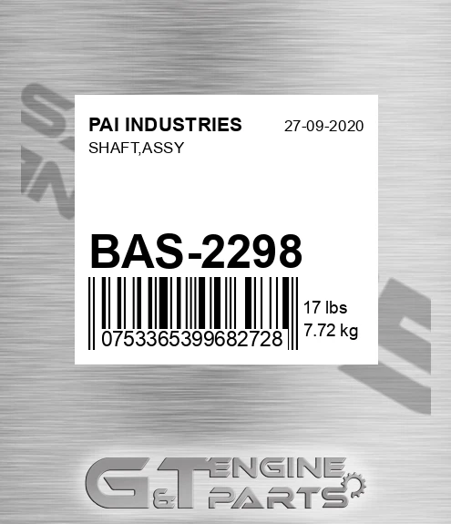 BAS-2298 Shaft,assy