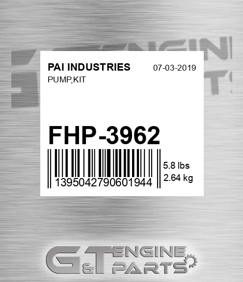 FHP-3962 Pump,kit
