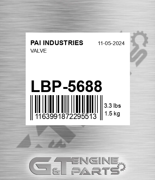LBP-5688 Valve