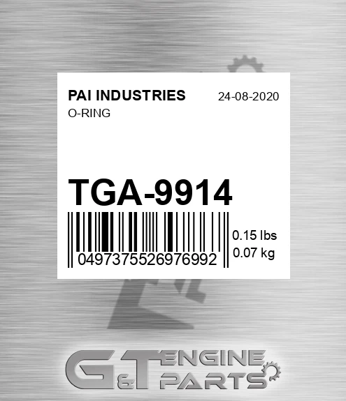 TGA-9914 O-ring for PAI INDUSTRIES