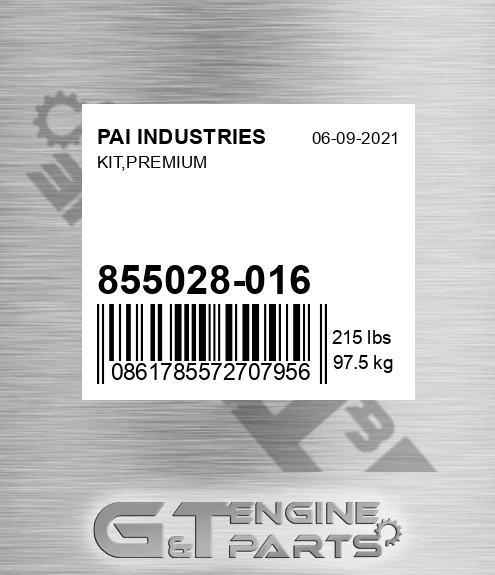 855028-016 Kit,premium for PAI INDUSTRIES