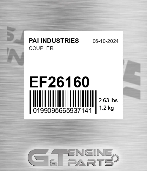 EF26160 Coupler for PAI INDUSTRIES