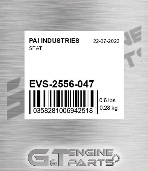 EVS-2556-047 Seat