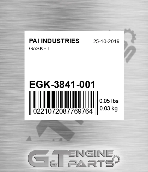 EGK-3841-001 Gasket