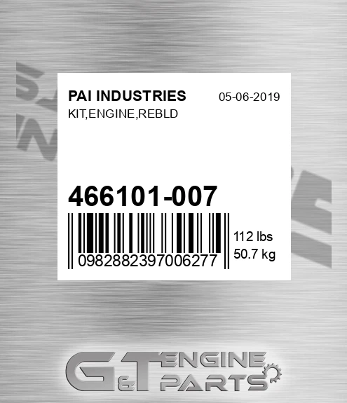 466101-007 Kit,engine,rebld