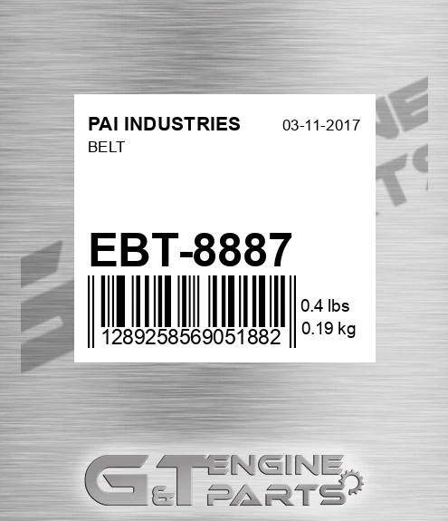 EBT-8887 Belt