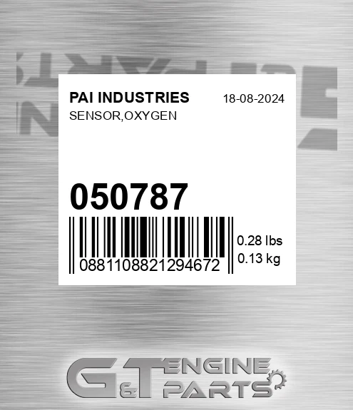 050787 Sensor,oxygen for PAI INDUSTRIES