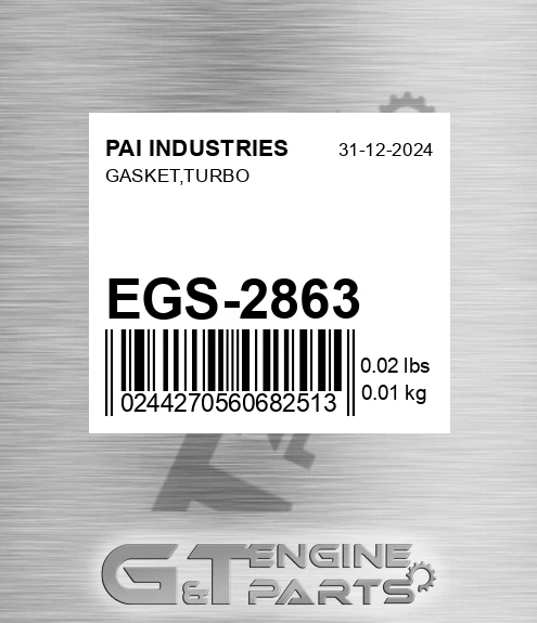 EGS-2863 Gasket,turbo