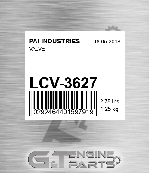 LCV-3627 Valve