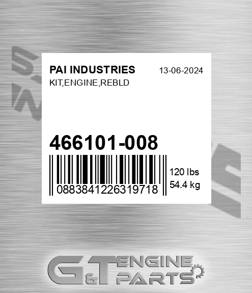 466101-008 Kit,engine,rebld for PAI INDUSTRIES