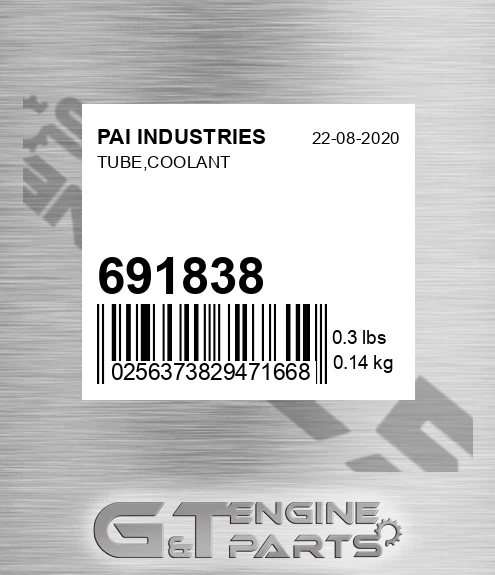 691838 Tube,coolant