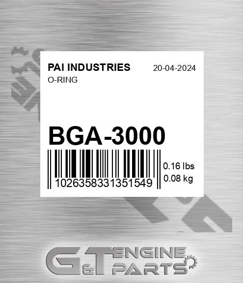 BGA-3000 O-ring