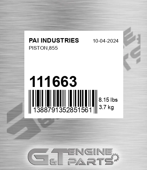 111663 Piston,855