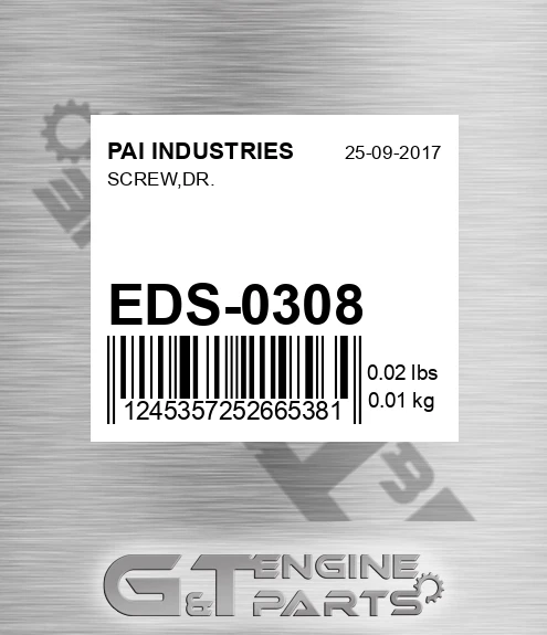 EDS-0308 Screw,dr.