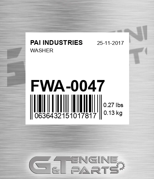 FWA-0047 Washer