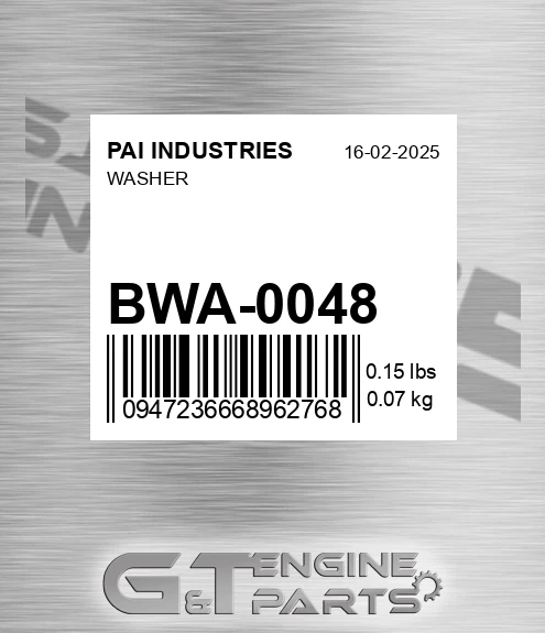 BWA-0048 Washer