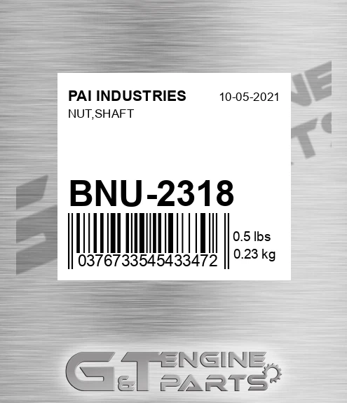 BNU-2318 Nut,shaft