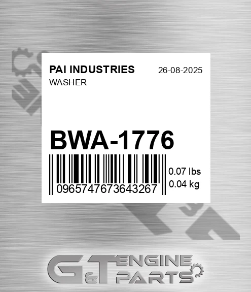 BWA-1776 Washer