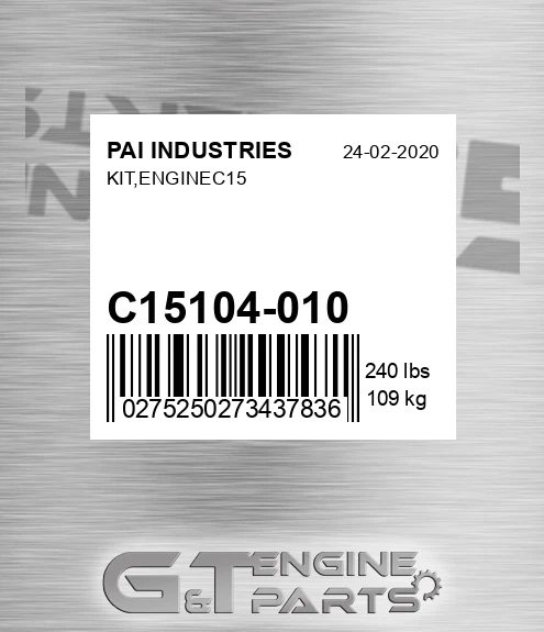 C15104-010 Kit,enginec15 for PAI INDUSTRIES