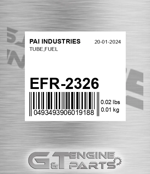 EFR-2326 Tube,fuel
