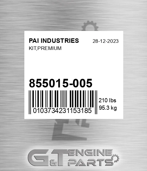 855015-005 Kit,premium for PAI INDUSTRIES