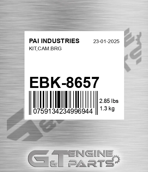 EBK-8657 Kit,cam.brg for PAI INDUSTRIES