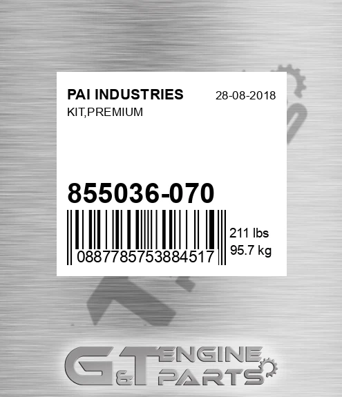 855036-070 Kit,premium for PAI INDUSTRIES