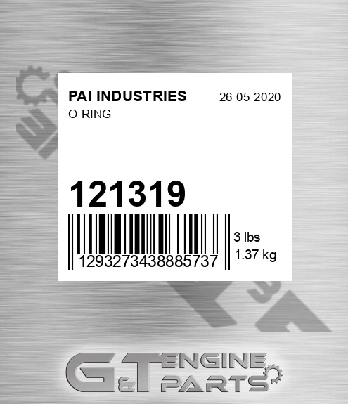 121319 O-ring for PAI INDUSTRIES