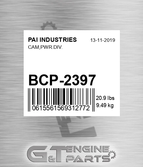 BCP-2397 Cam,pwr.div.