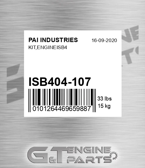 ISB404-107 Kit,engineisb4 for PAI INDUSTRIES