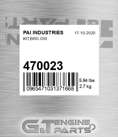 470023 Kit,brg.030