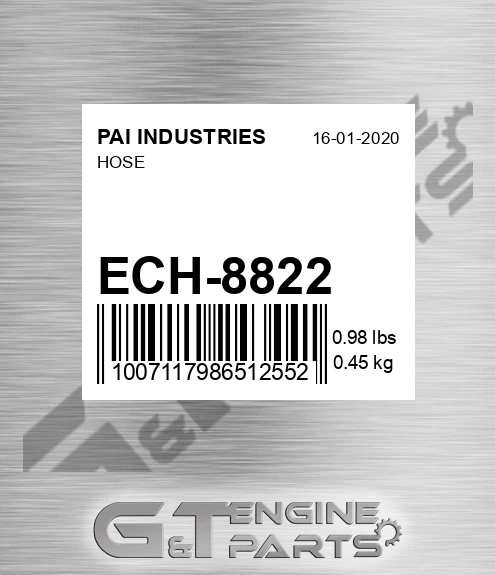 ECH-8822 Hose for PAI INDUSTRIES