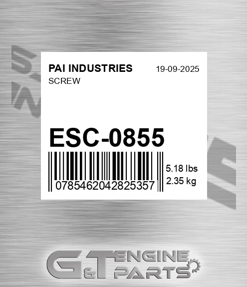 ESC-0855 Screw for PAI INDUSTRIES