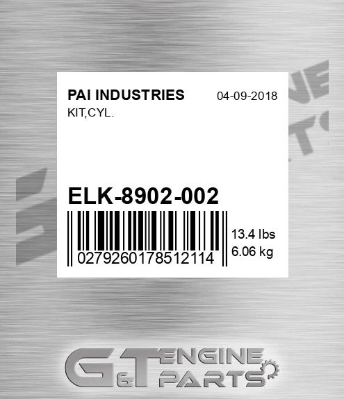 ELK-8902-002 Kit,cyl. for PAI INDUSTRIES