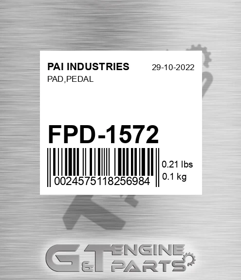 FPD-1572 Pad,pedal