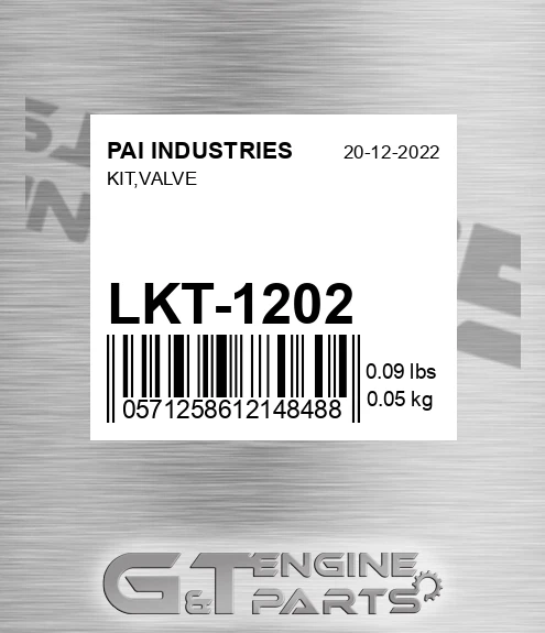 LKT-1202 Kit,valve