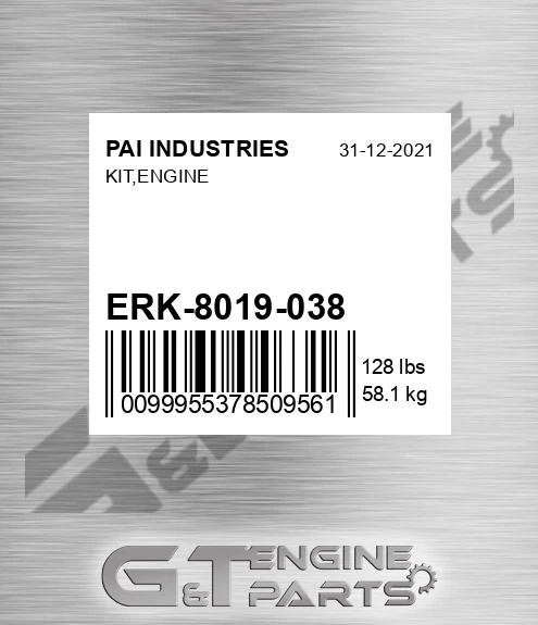 ERK-8019-038 Kit,engine for PAI INDUSTRIES