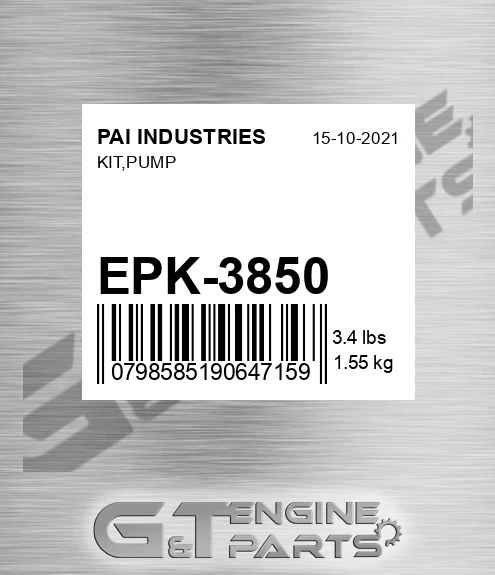 EPK-3850 Kit,pump for PAI INDUSTRIES
