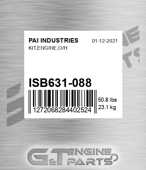 ISB631-088 Kit,engine,o/h for PAI INDUSTRIES