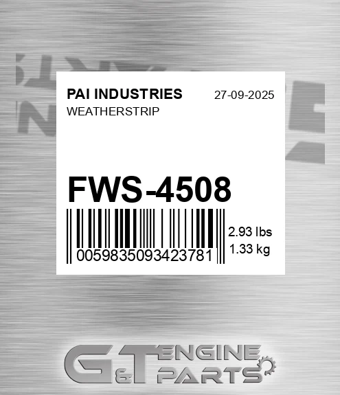 FWS-4508 Weatherstrip