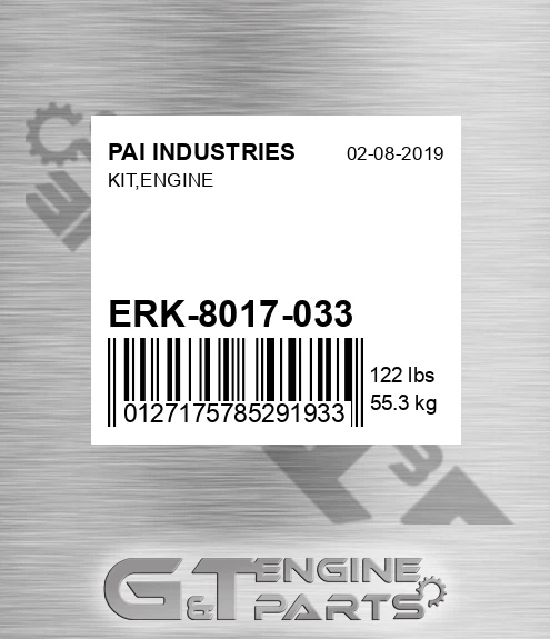 ERK-8017-033 Kit,engine for PAI INDUSTRIES