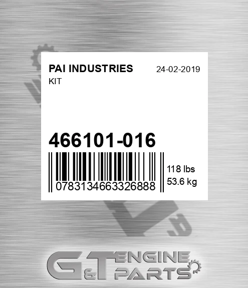 466101-016 Kit for PAI INDUSTRIES