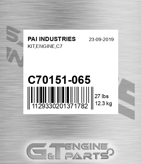 C70151-065 Kit,engine,c7 for PAI INDUSTRIES