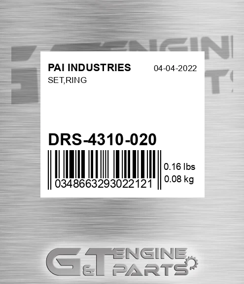 DRS-4310-020 Set,ring