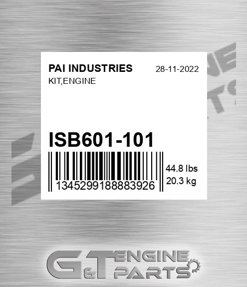 ISB601-101 Kit,engine for PAI INDUSTRIES