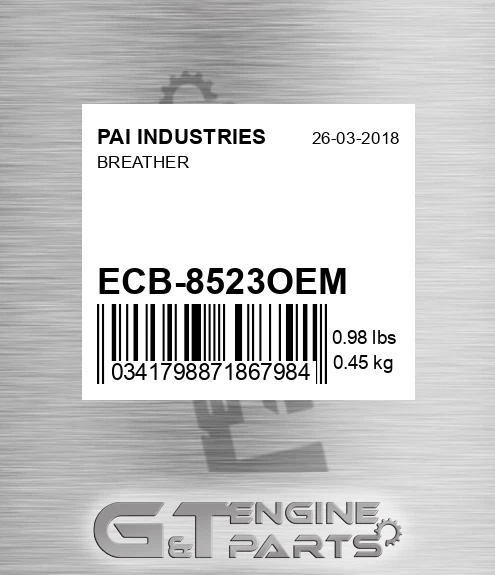 ECB-8523OEM Breather